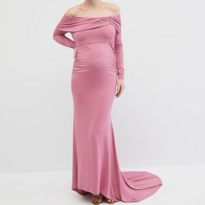 Off Shoulder Maternity or Gender Reveal Dress